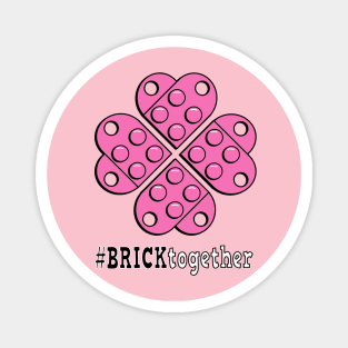 Brick Together Flower Power - Pink Magnet